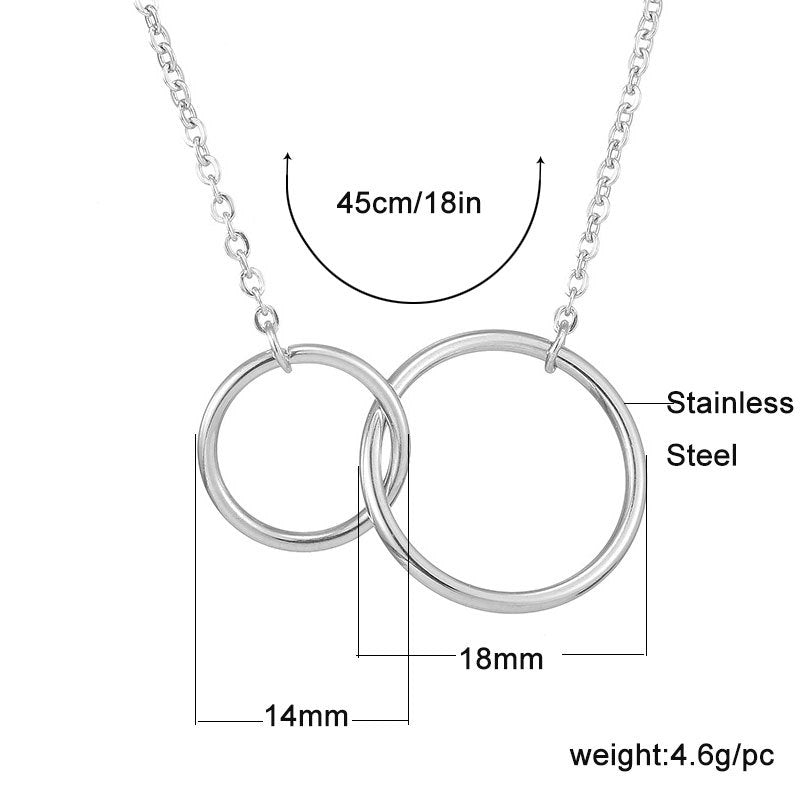 Circular Circle Pendant Necklace Is Simple