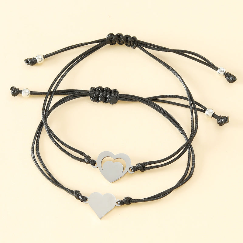 Heart Love Card Hand Braided Bracelet