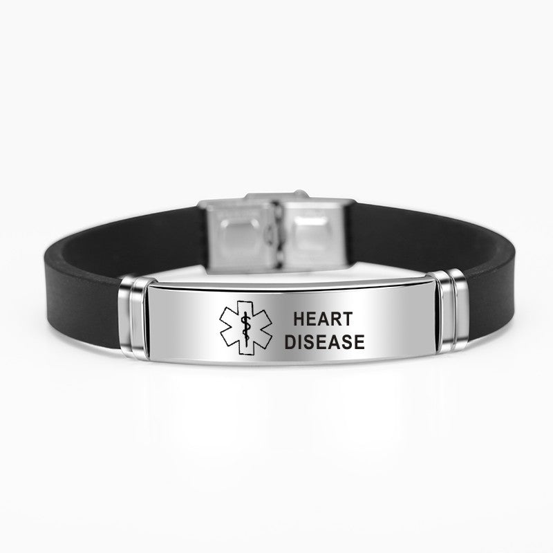 Medical Alert Diabetic Disease Stainless Steel ID Bracelet Bangle
