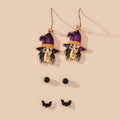 Spider Web Skull Earrings Halloween Gothic