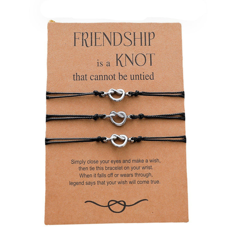Friendship Is A Knot Card Bracelet