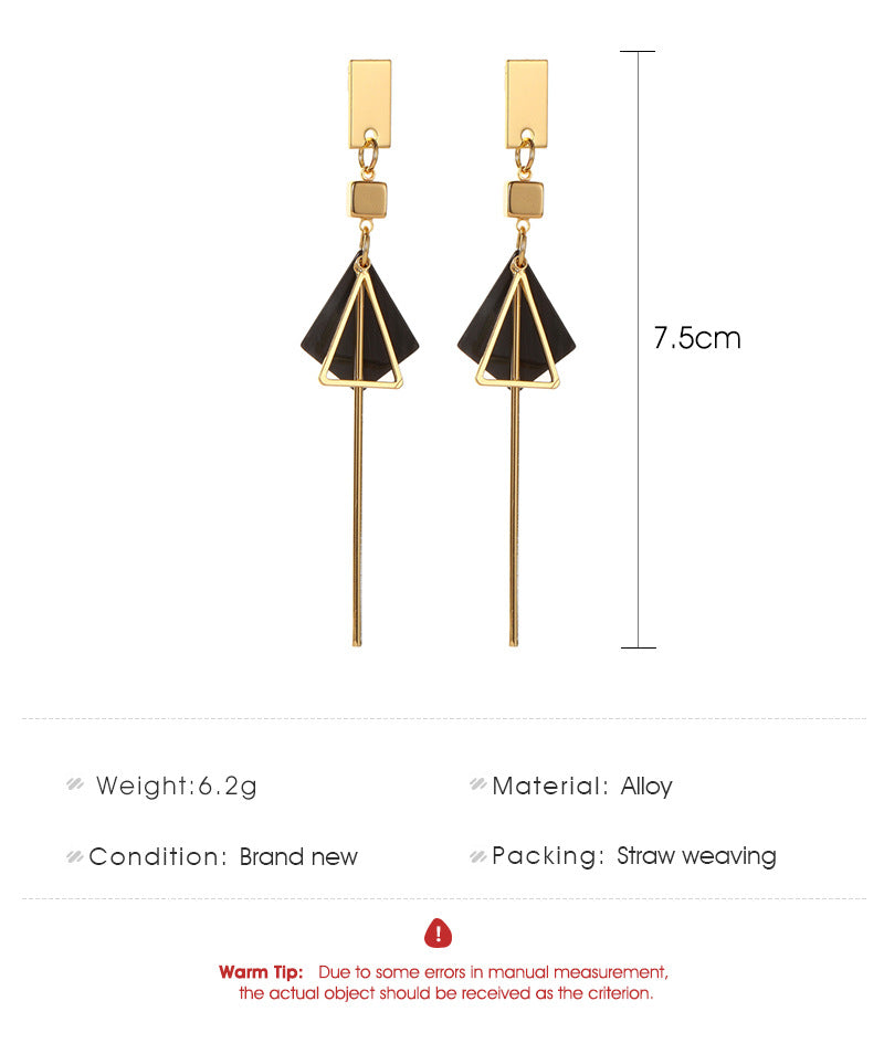 Tassel Earrings Acetate Plate Geometric Stud Earrings