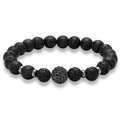 Best Seller In Europe And America Micro-inlaid Black Diamond 10MM Zircon Volcanic Rock Bracelet Bracelet