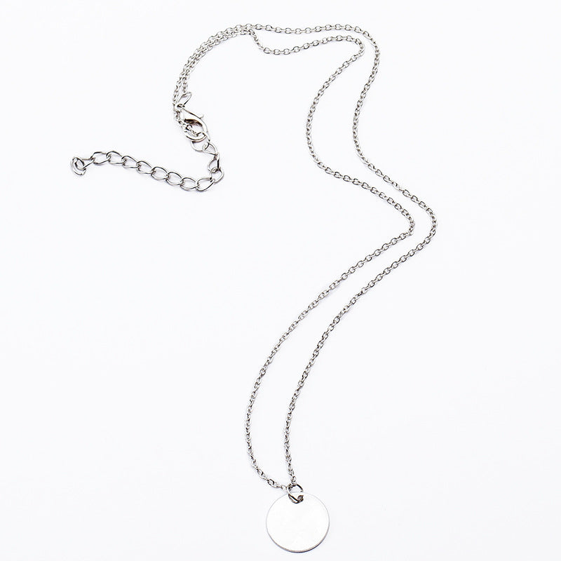 Simple Small Round Piece Thin Temperament Clavicle Chain