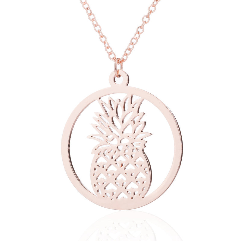 Personalized Retro Pineapple Clavicle Chain