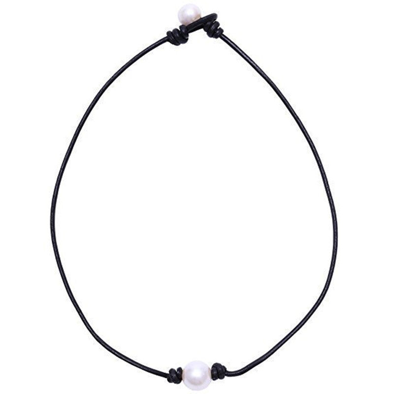 Shell Pendant Simple Long Section Adjustable Drawstring Necklace Women's Necklace Short Necklace