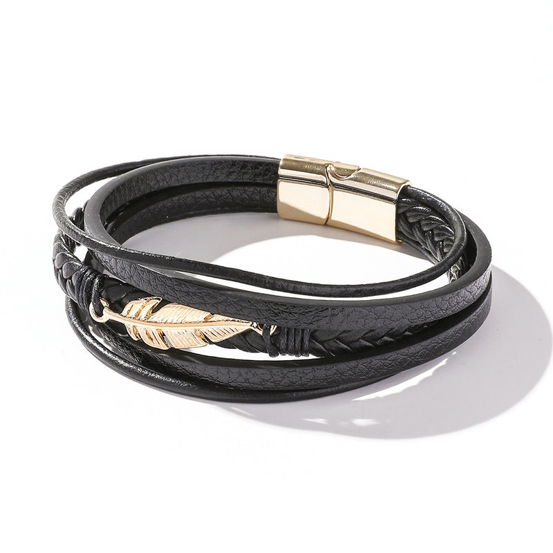 Simple And Fashionable Punk Style Magnetic Multi-layer Bracelet Bracelet