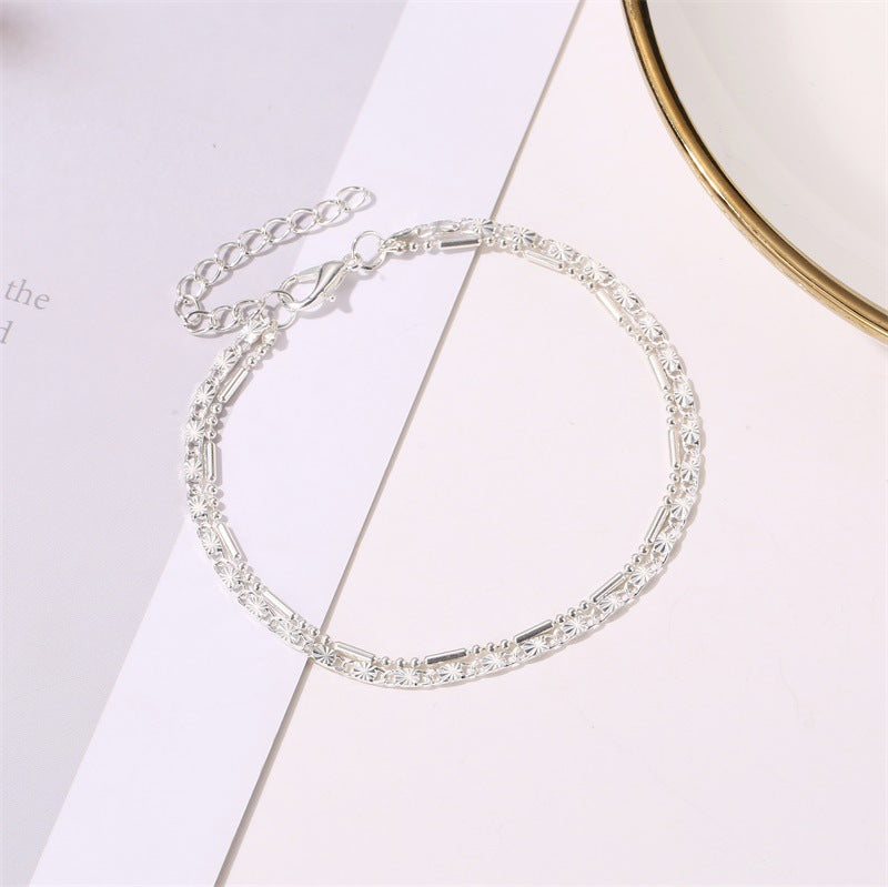 European And American Double Simple Anklet Lady