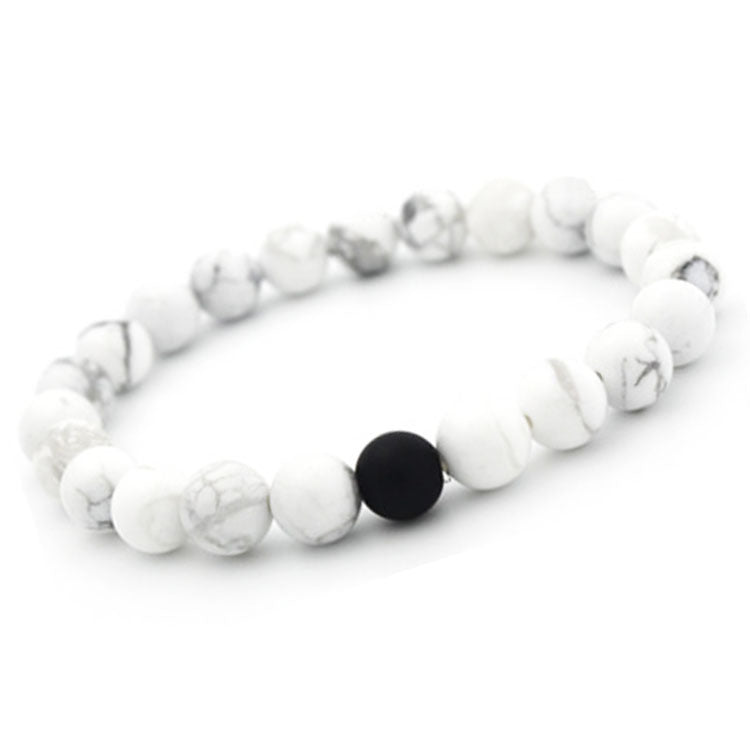 Couple 8mm Black Frosted Bracelet