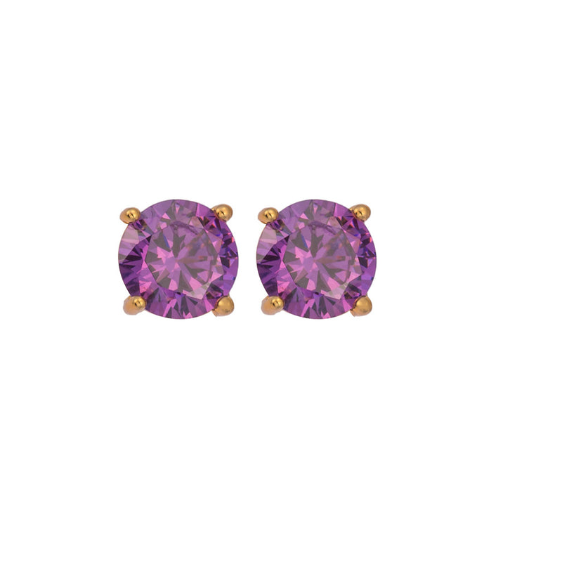 Color 5MM Super Flash AAA Zircon Earrings