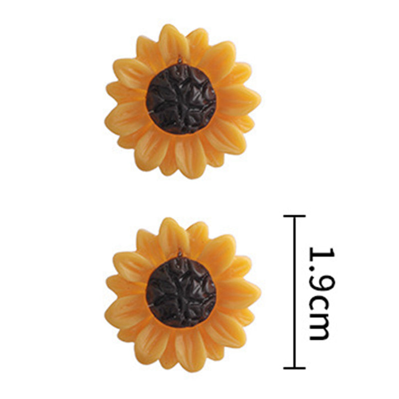 Japanese And Korean  Net Red Sun Flower Girl Student Sweet Ins Wind Flower Earrings