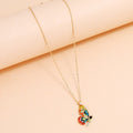 European And American Fashion Retro Trend Exaggerated Personalized Butterfly Necklace Creative Niche Design High Sense Diamond-studded Necklace