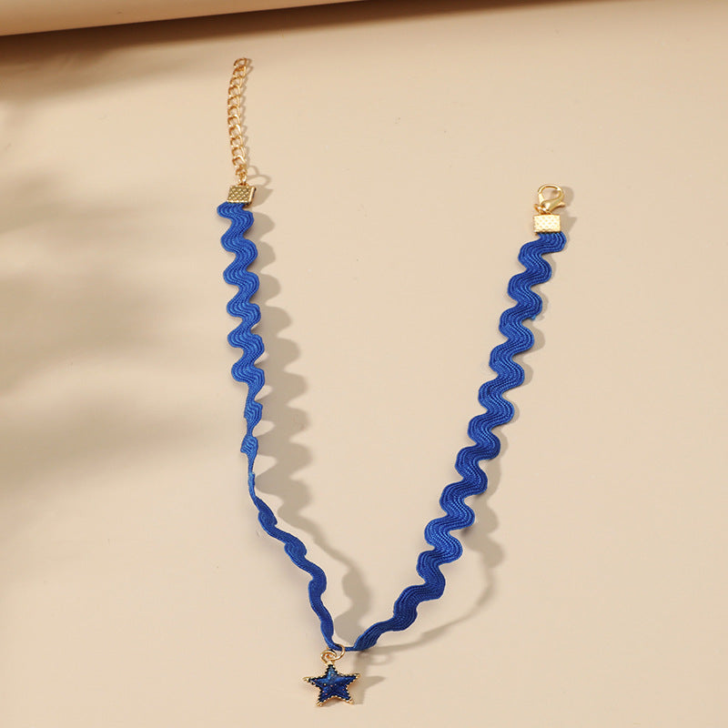 Japanese And Korean Simple Woven Pendant Necklace