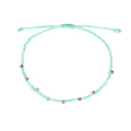 Color waterproof wax thread braided anklet