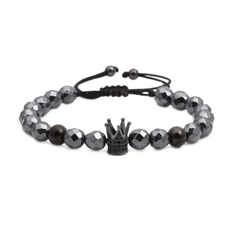 Hot Selling Magnetic Black Stone Faceted Beaded Bracelet