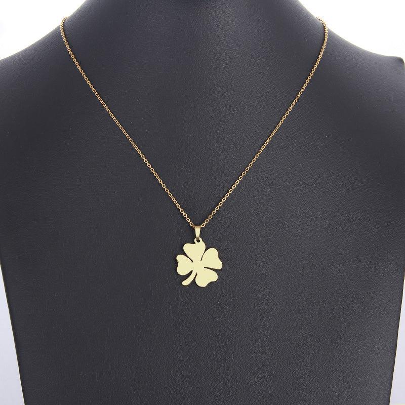 Stainless steel clover necklace