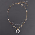 European and American foreign trade Crescent round copper wire necklace Women's short clavicle necklace