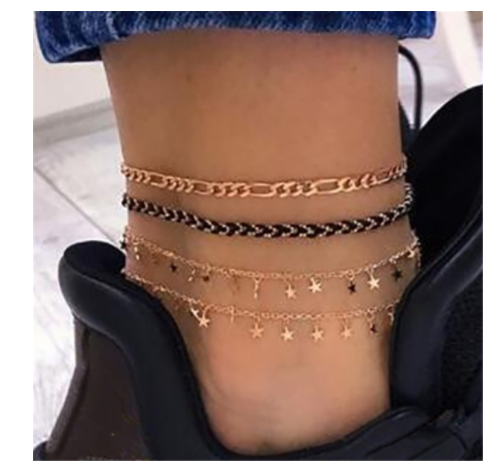 Bohemian fashion personality multilayer anklet