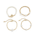 Personalized Irregular Beaded Pearl Bracelet Set