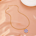 Korean Ins Wind Color Dripping Windmill Necklace