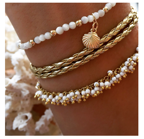 Bohemian fashion personality multilayer anklet