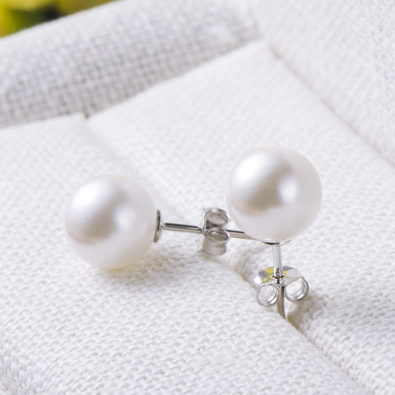 S925 pearl one week earrings