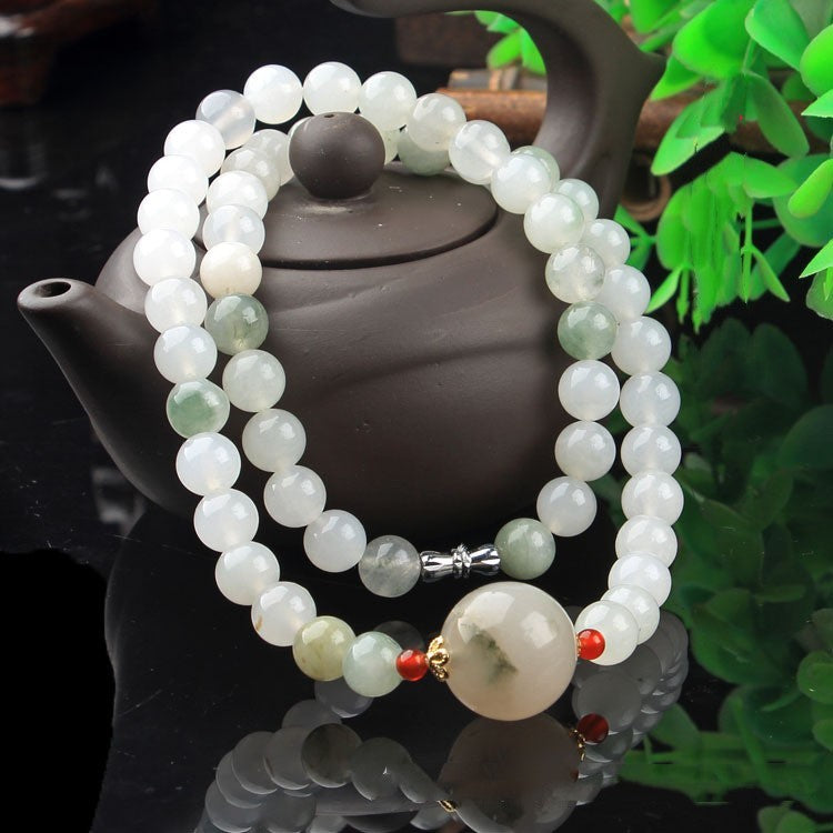Gold Silk Jade Tianshan Cui Bracelet Necklace For Men And Women