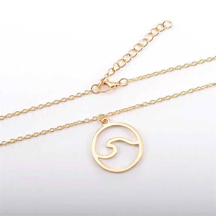 New Jewelry Retro Simple Single-Layer Geometric Wavy Necklace Women