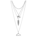 Elephant feather fishtail pendant necklace