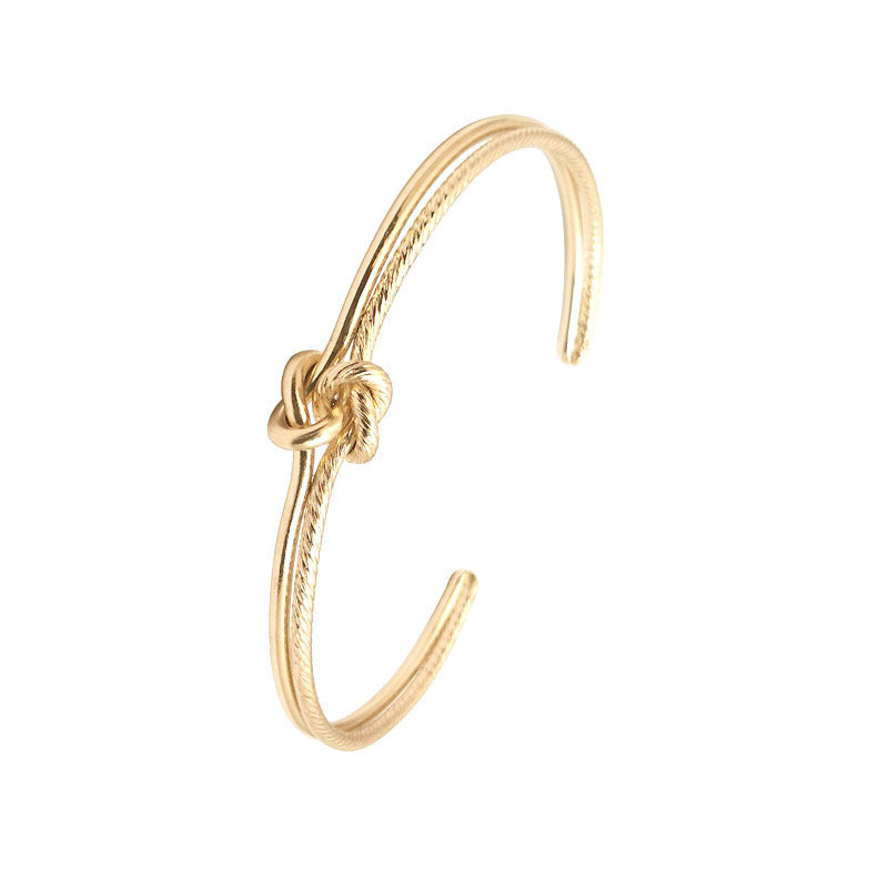 Double-line small knotted bracelet