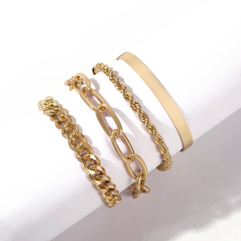 Bold Chain Alloy Bracelet