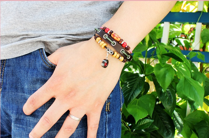 Leather Bracelet Jiangshan Little Redwood Beaded Beaded Jewelry Fashion Jewelry