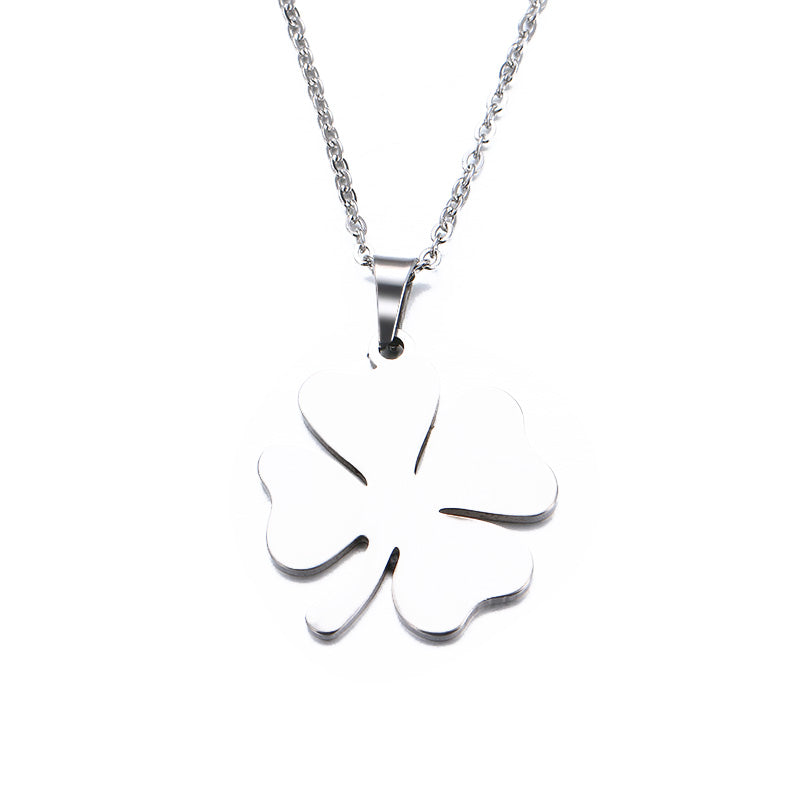 Stainless steel clover necklace