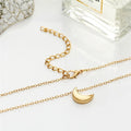 Cute Small Moon Pendant Necklace for Women Gold Color Chain Choker Necklace Bohemian Collar Jewelry Christmas Gift bijoux femme