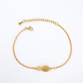 Stainless Steel Bracelet With Pineapple Charm