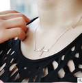 Necklace Love Shaped Titanium Steel Heartbeat Lockbone Chain Heart Pendant Necklace Necklace Women Gold Chain Choker