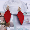 Irregular stitching geometric earrings