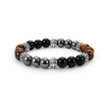 Black frosted stone tiger eye bracelet