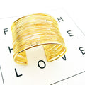 Metal wire smooth aperture cutout bracelet