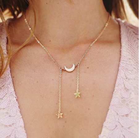 Moon Pentagram Necklace