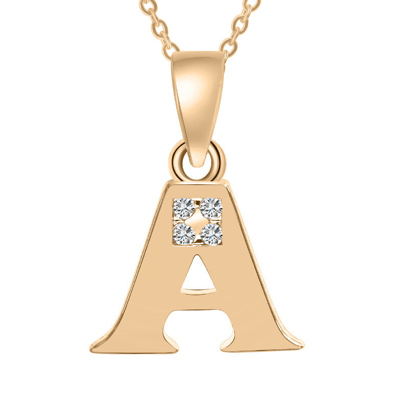 Europe and the United States 26 English alphabet fashion high-grade diamond necklace accessories