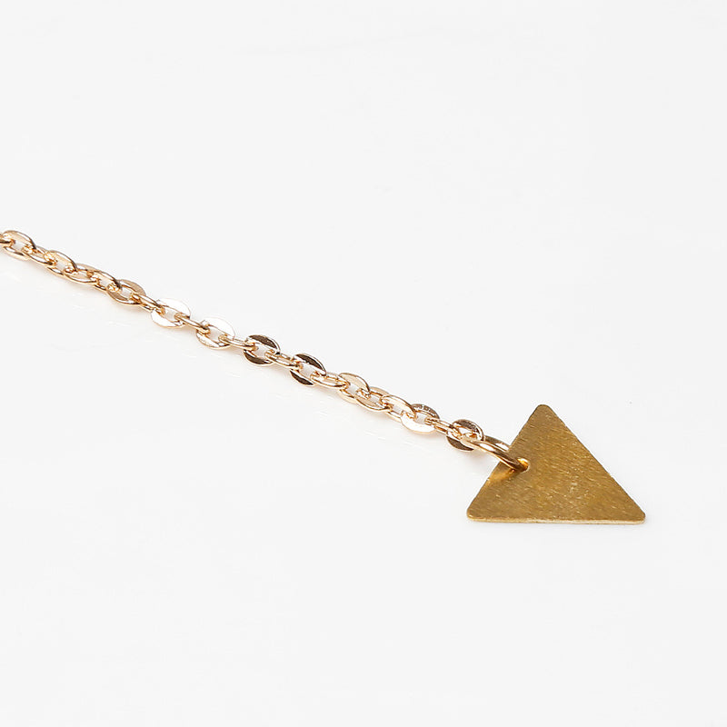 Women's Metal Geometric Triangle Necklace