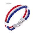 Flag Color Leather Bracelet PU Leather Bracelet