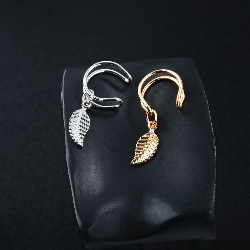 Metal leaf leaf u-shaped ear clip