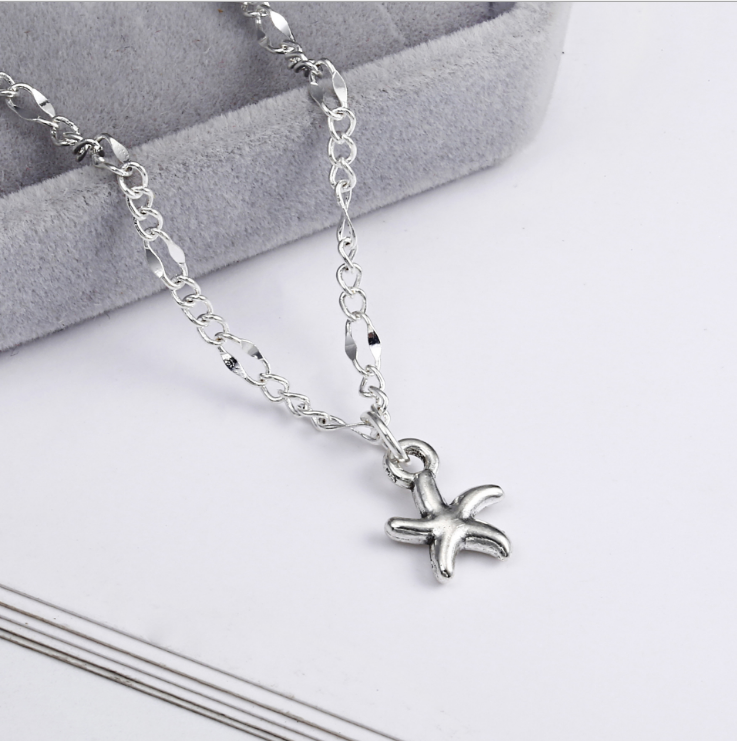 Personality Anklet Silver Beach Yoga Starfish Pendant