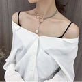 Simple short necklace neck strap clavicle chain