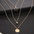 Rhinestone Round Pendant Necklace