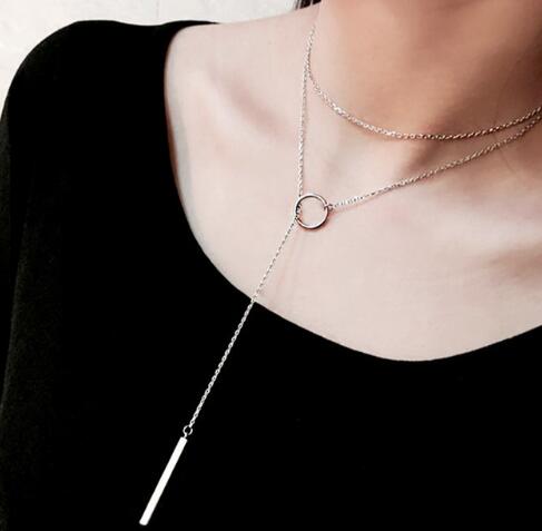 Simple Temperament lady Metal Clavicle Chain