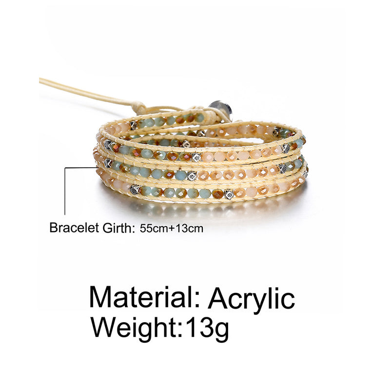 Colorful woven multilayer bracelet