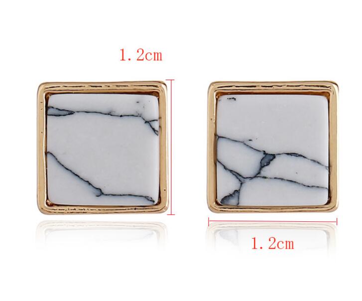 Marble Geometric Earrings